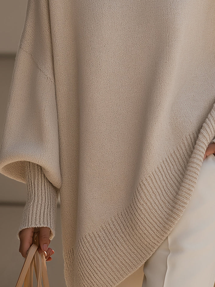 Gemütlicher Oversize Strickpullover mit Fledermausärmeln für Damen