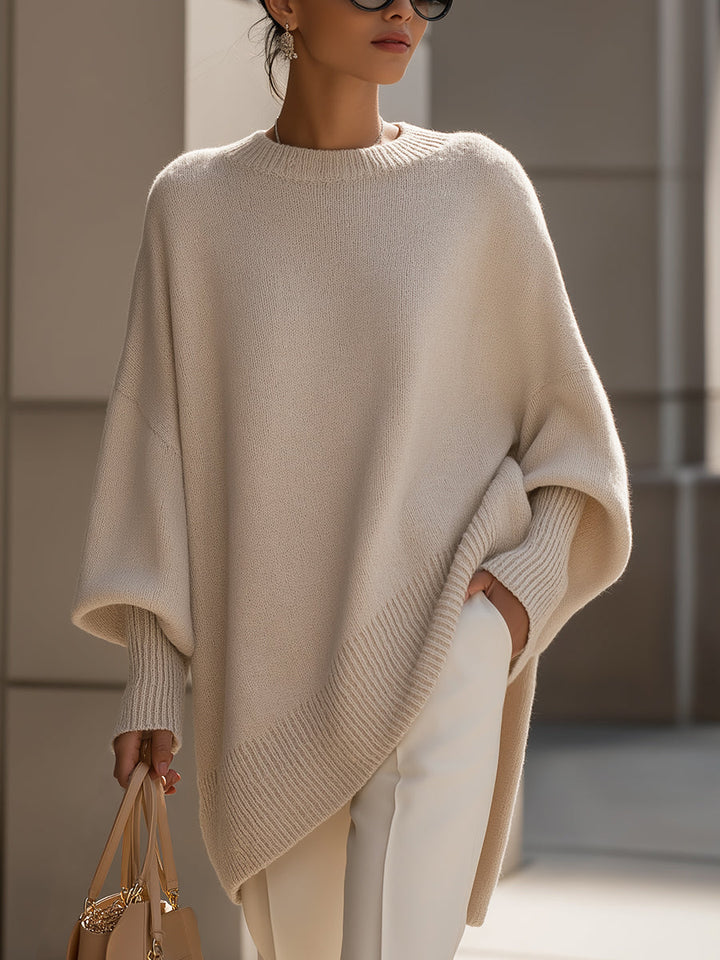 Gemütlicher Oversize Strickpullover mit Fledermausärmeln für Damen