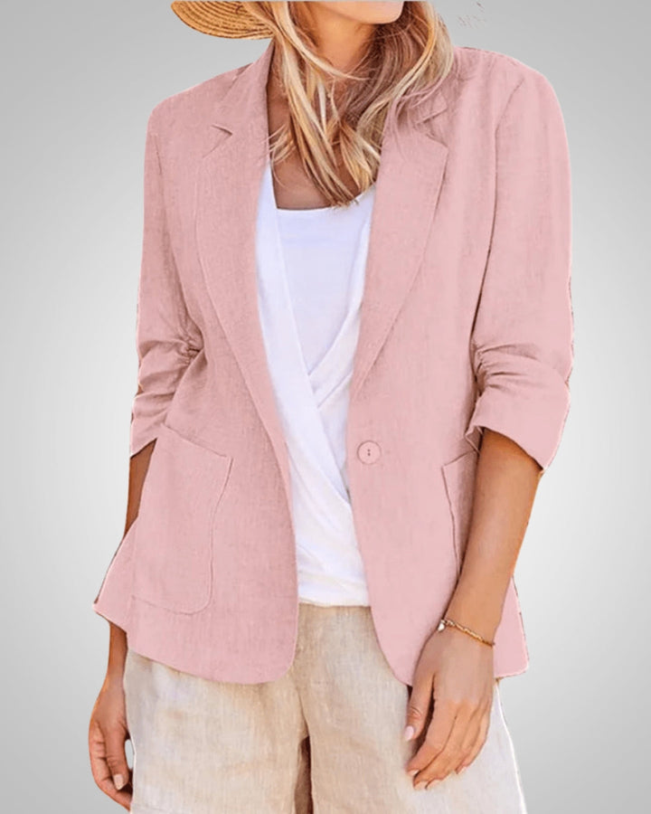 Eleganter Taillierter Blazer mit Knopf für Damen