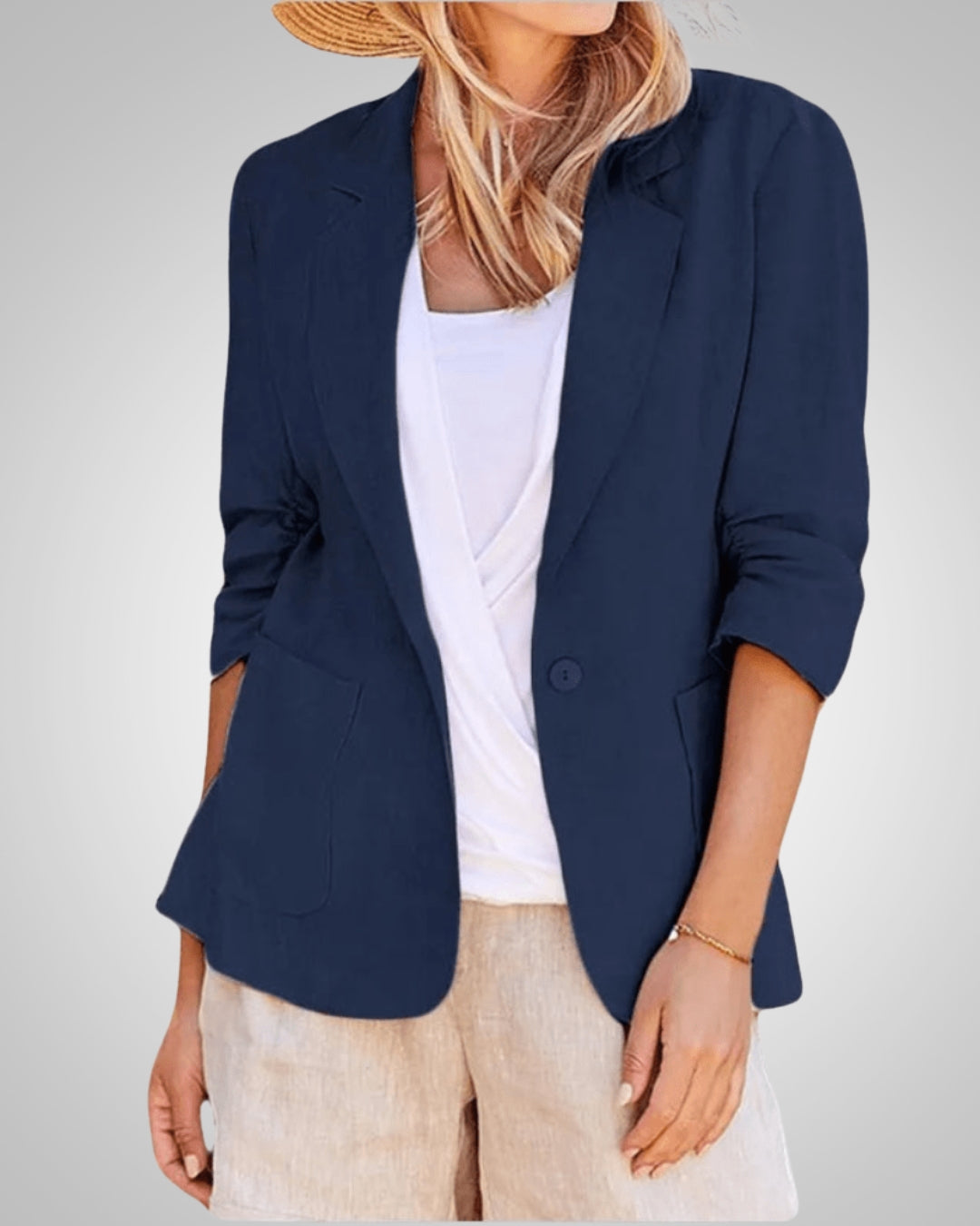 Eleganter Taillierter Blazer mit Knopf für Damen