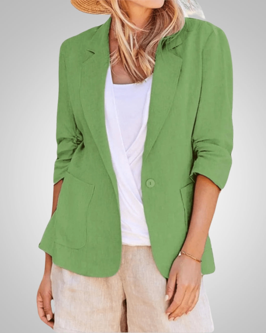 Eleganter Taillierter Blazer mit Knopf für Damen