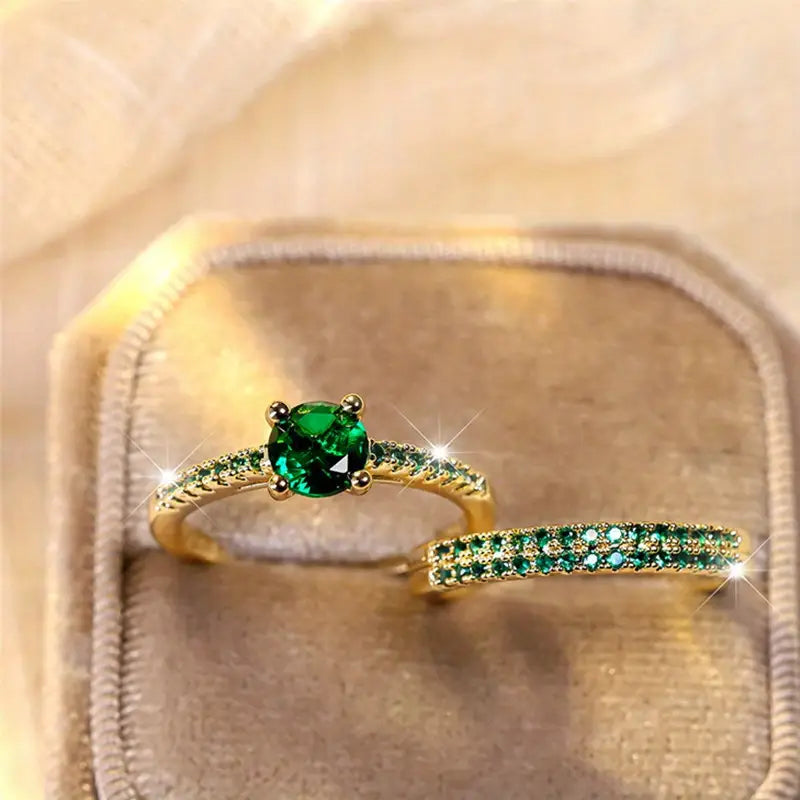 Duo Ring Goldfarben Set