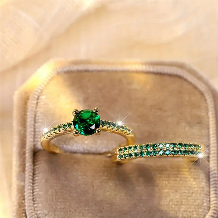 Duo Ring Goldfarben Set