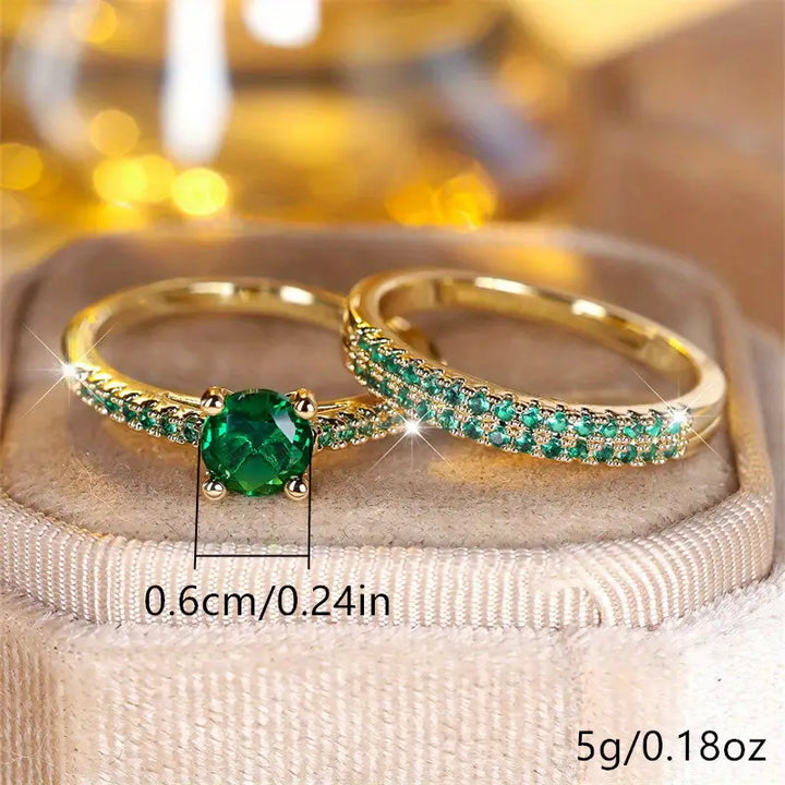 Duo Ring Goldfarben Set