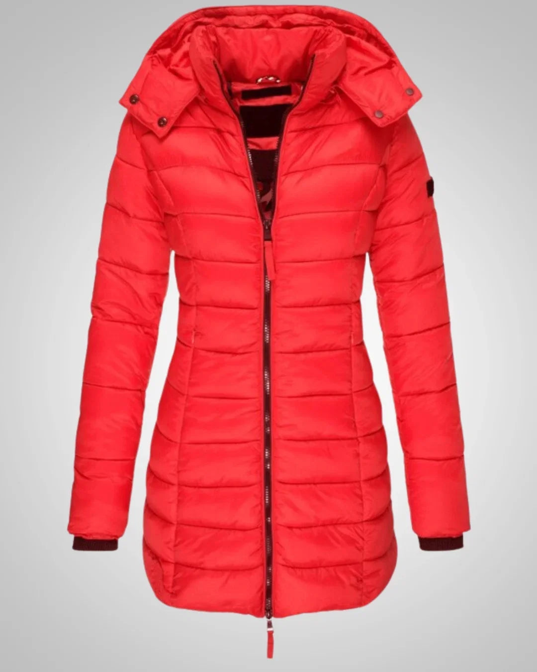 Warme Lange Daunenjacke mit Kapuze für Damen