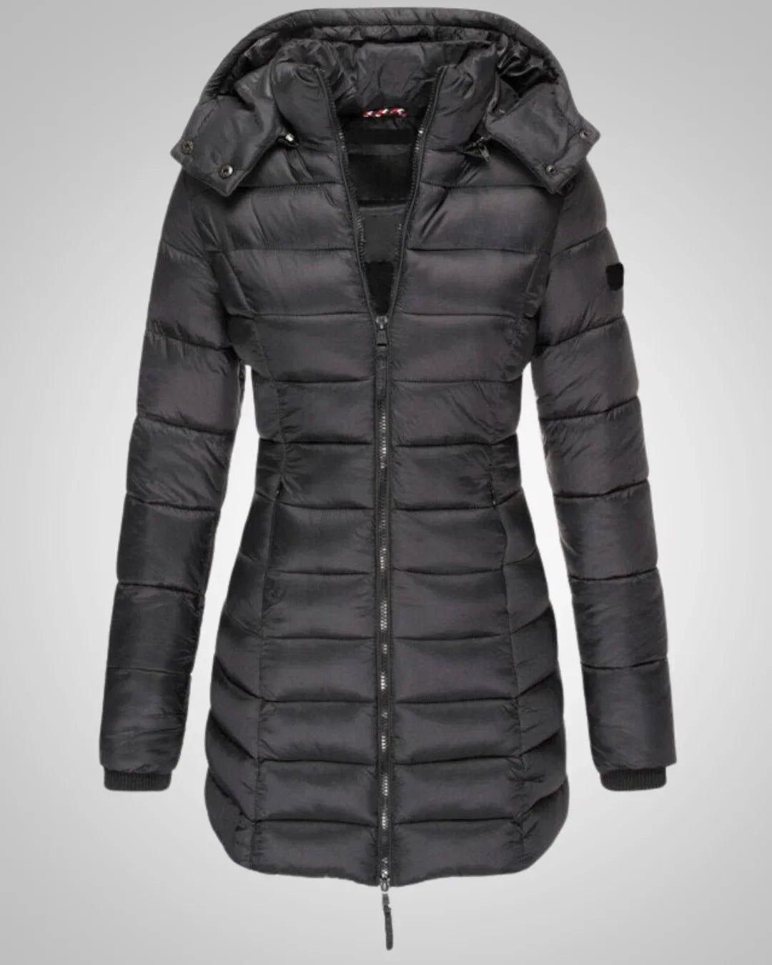 Warme Lange Daunenjacke mit Kapuze für Damen