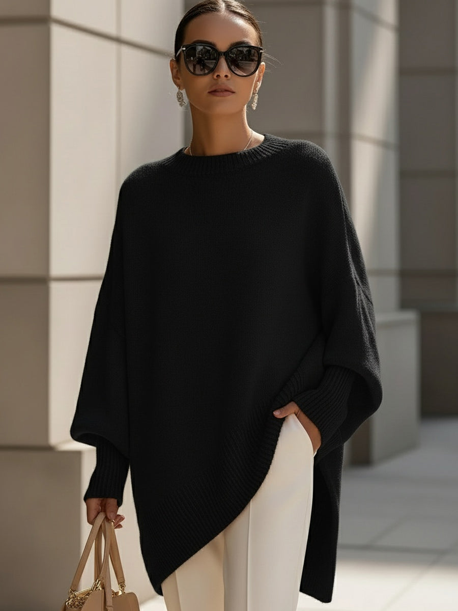Gemütlicher Oversize Strickpullover mit Fledermausärmeln für Damen
