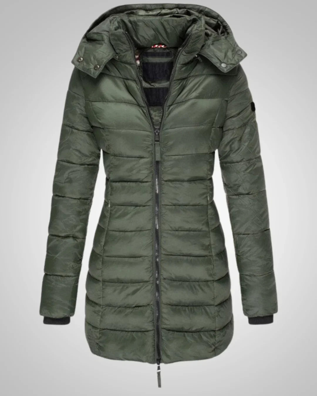 Warme Lange Daunenjacke mit Kapuze für Damen