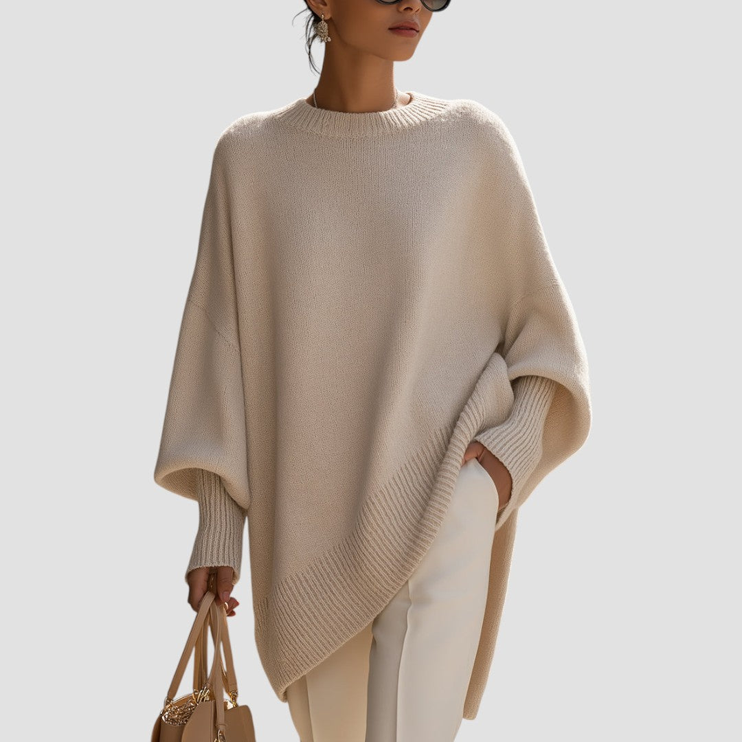 Gemütlicher Oversize Strickpullover mit Fledermausärmeln für Damen