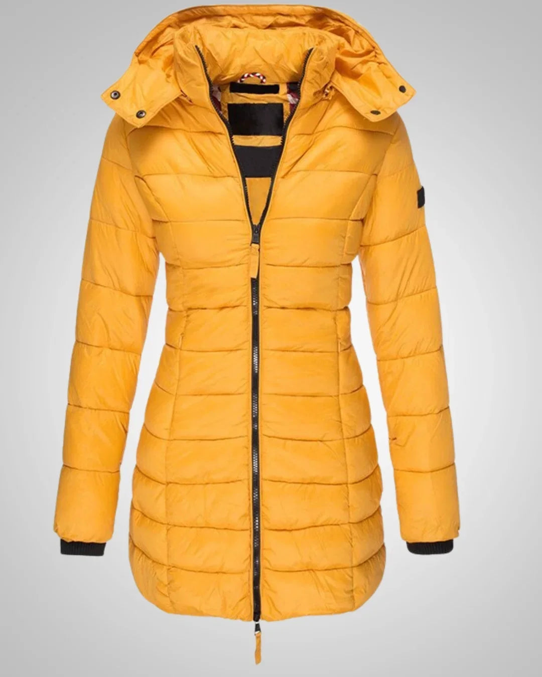 Warme Lange Daunenjacke mit Kapuze für Damen