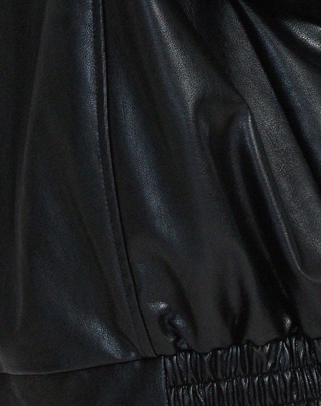 Lässige Oversize Lederjacke mit Reissverschluss für Damen