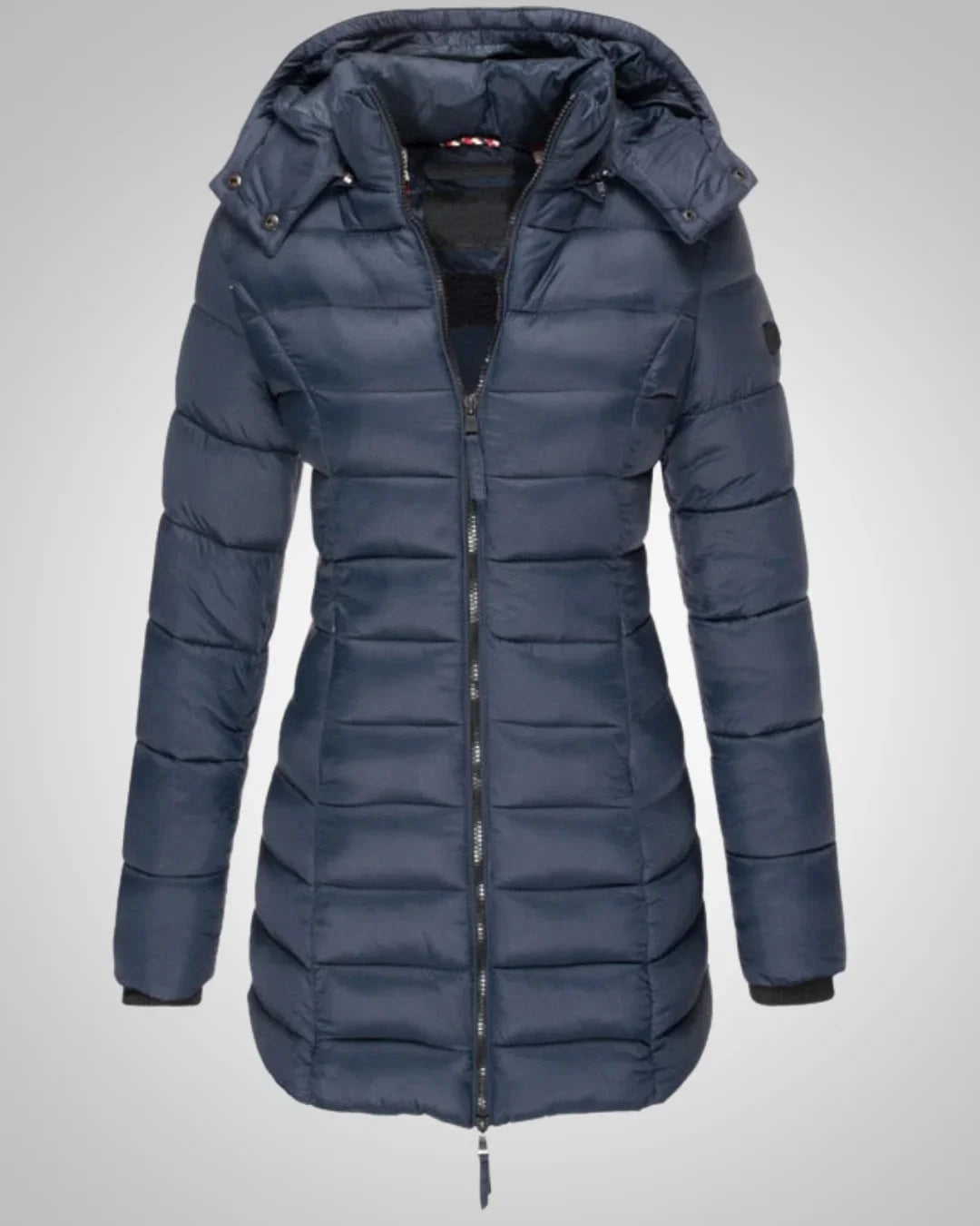 Warme Lange Daunenjacke mit Kapuze für Damen