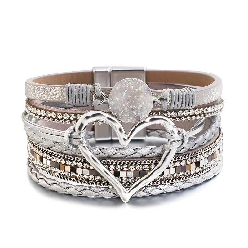 Bohème Mehrlagiges Lederarmband