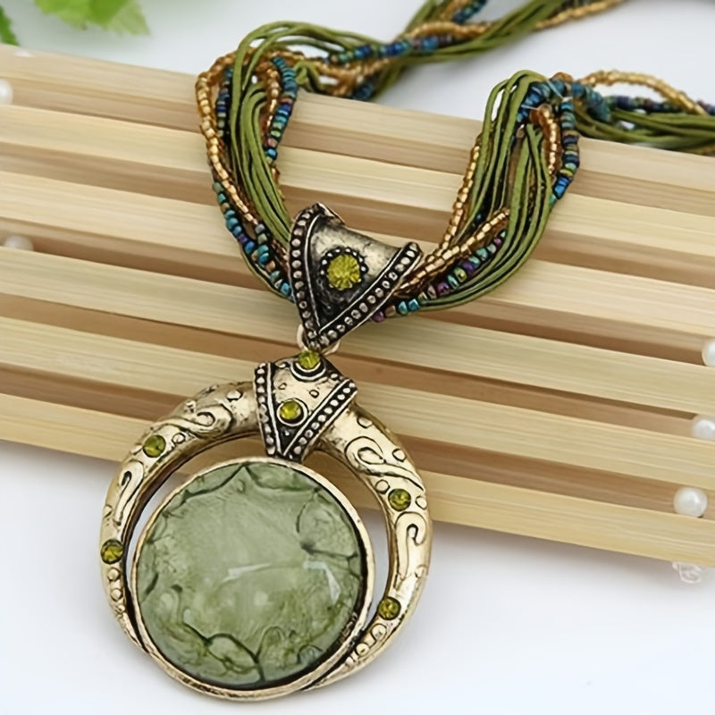 Boho Anhänger Halskette
