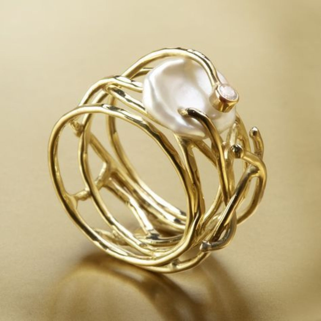 Retro Goldfarbener Ring