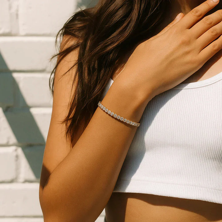 Goldfarbenes Moissanite Tennisarmband