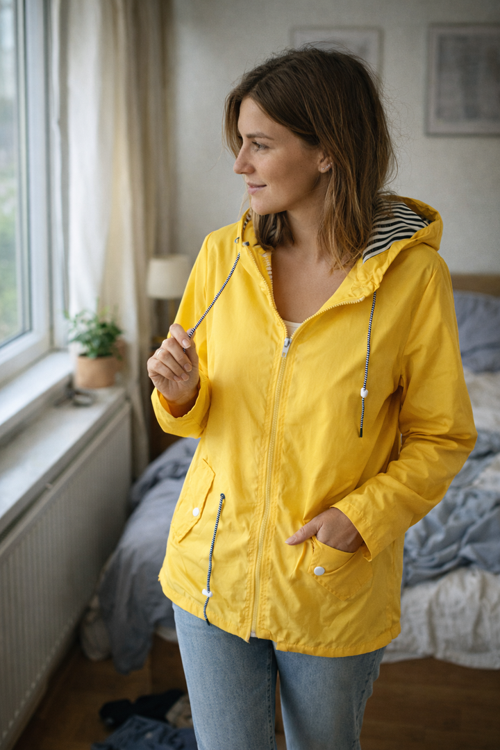 Lässige Wasserdichte Regenjacke mit Kapuze für Damen