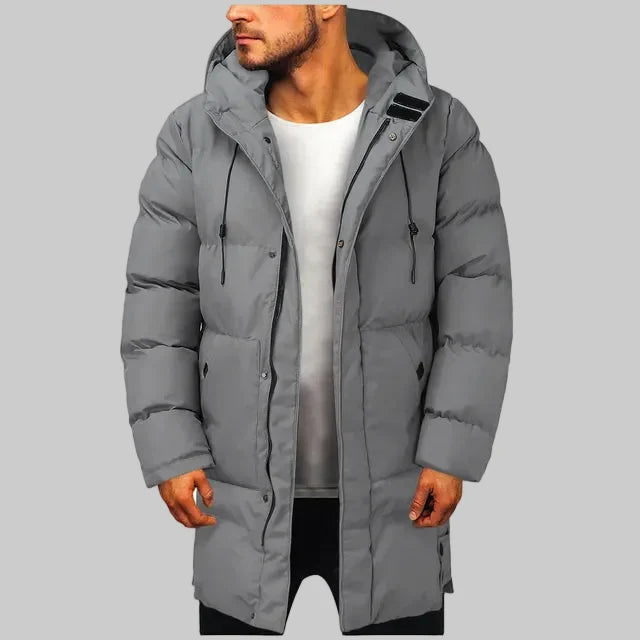 Warmer Langer Winter Parka mit Kapuze für Herren