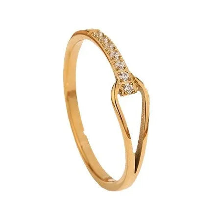 Geometrischer Eleganter Goldfarbener Ring