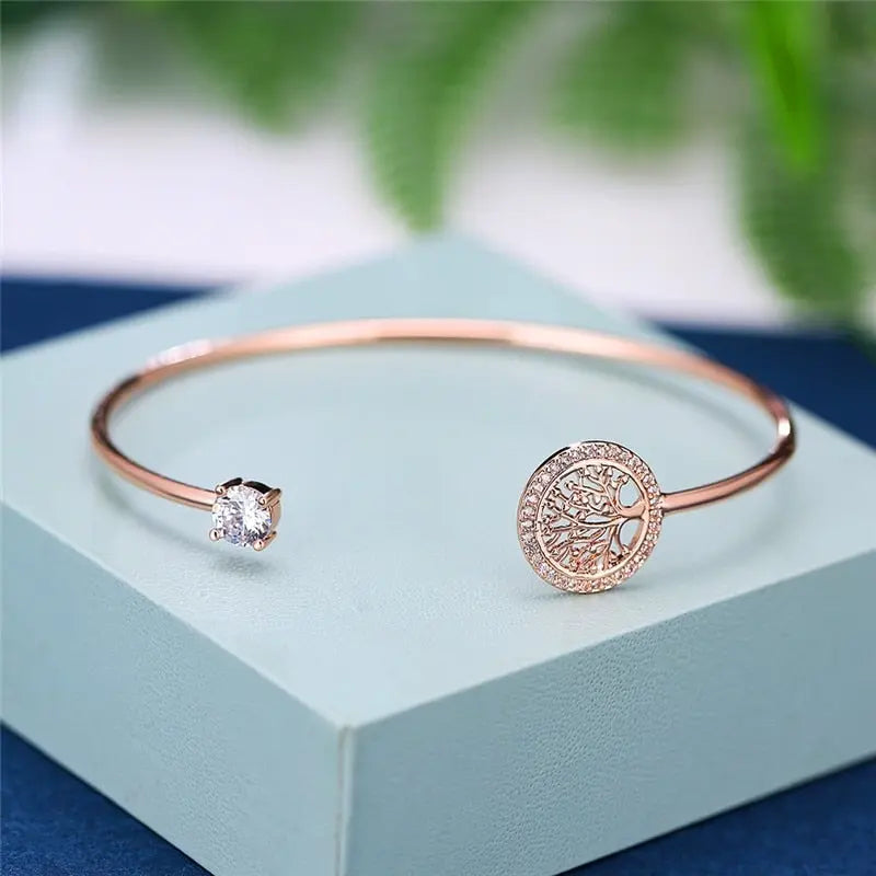 Zeitloses Lebensbaum Armband Verstellbar