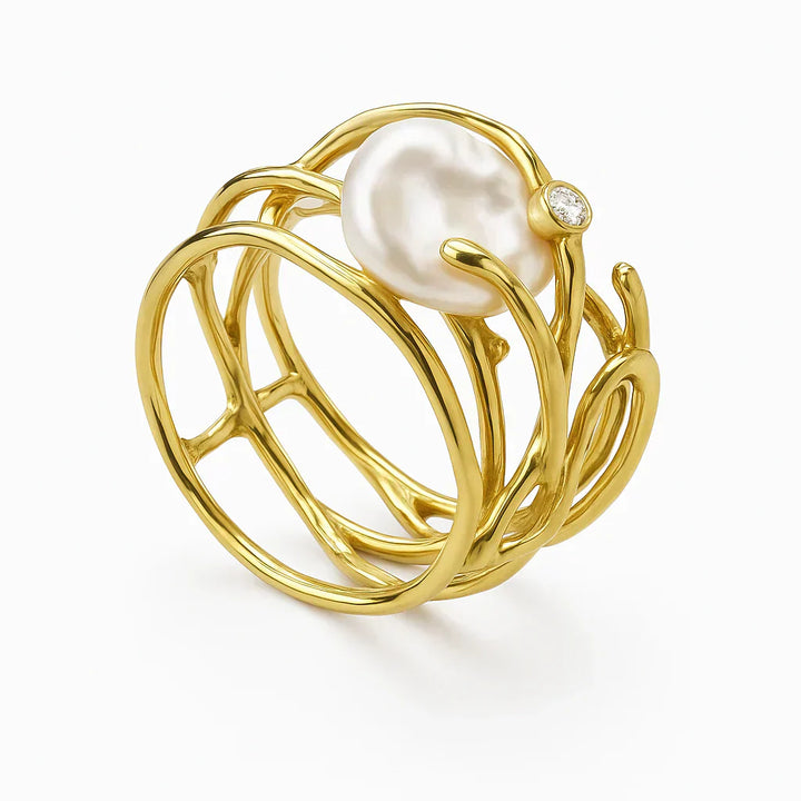 Retro Goldfarbener Ring