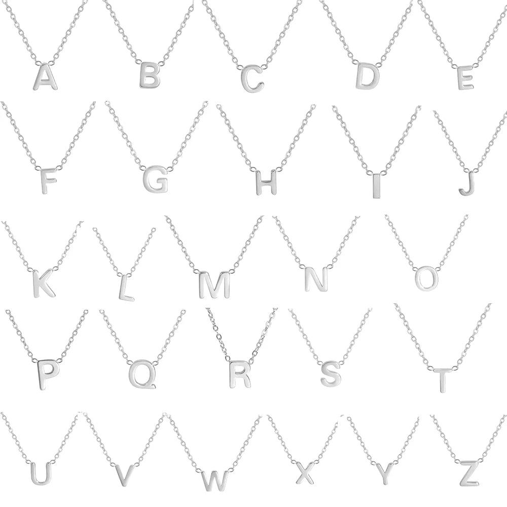 Glänzende Alphabet Anhänger Halkette