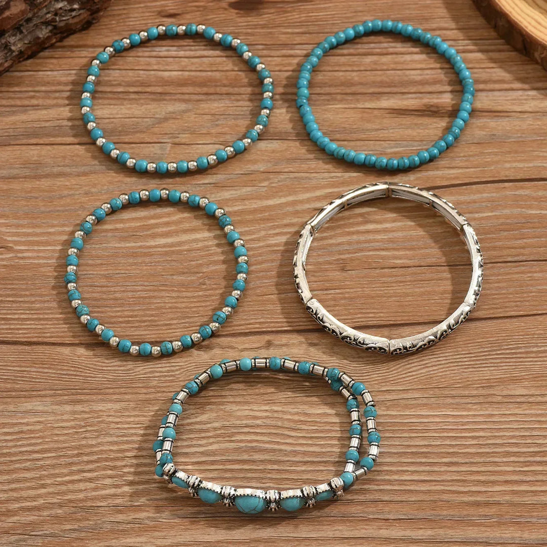Bohème Türkis Armband Set