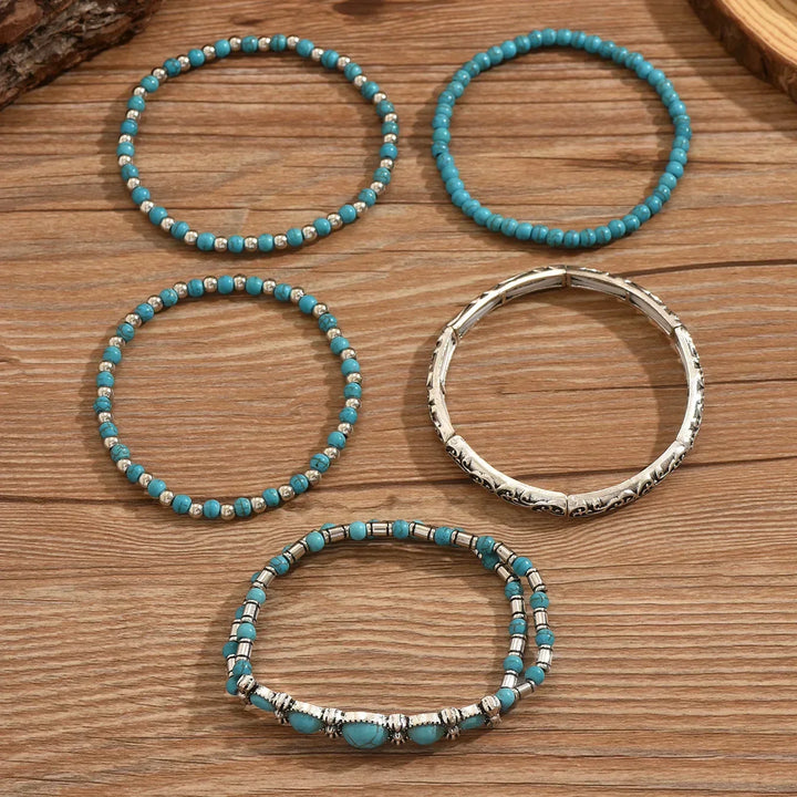 Bohème Türkis Armband Set