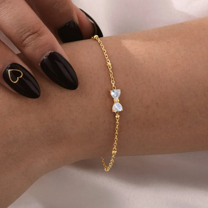 Elegantes Funkelndes Kristall Anhängerarmband