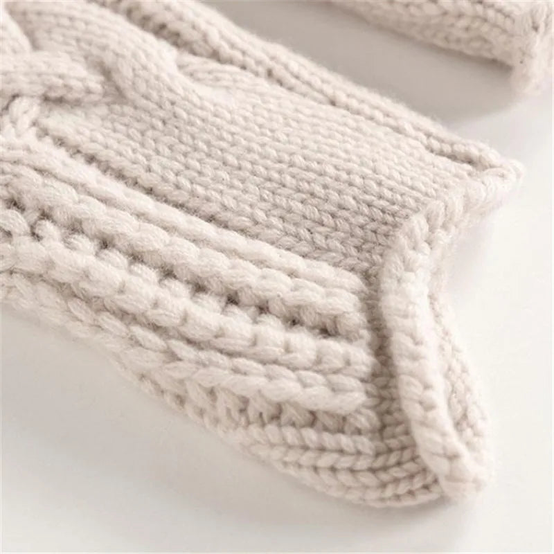 Gemütlicher Cable Knit Strickpullover für Damen