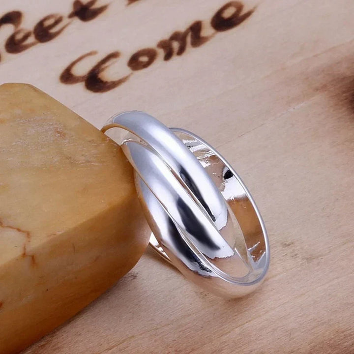 Romantischer Sterling Silberfarben Charmring
