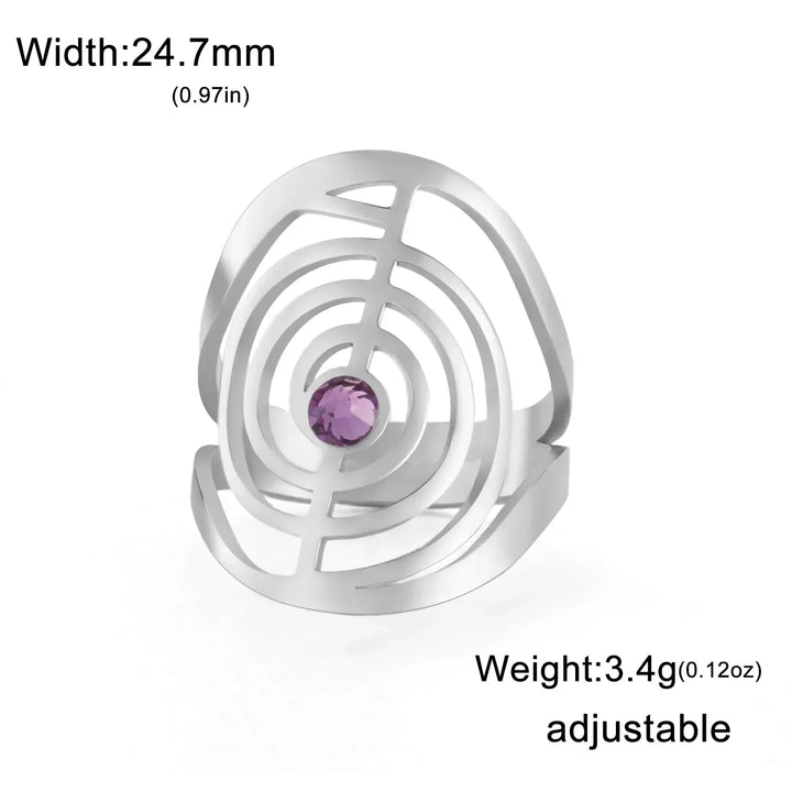 Spiralförmiger Edelstein Ring