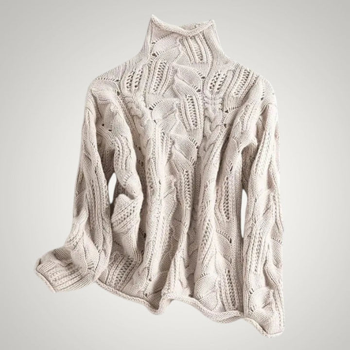 Gemütlicher Cable Knit Strickpullover für Damen