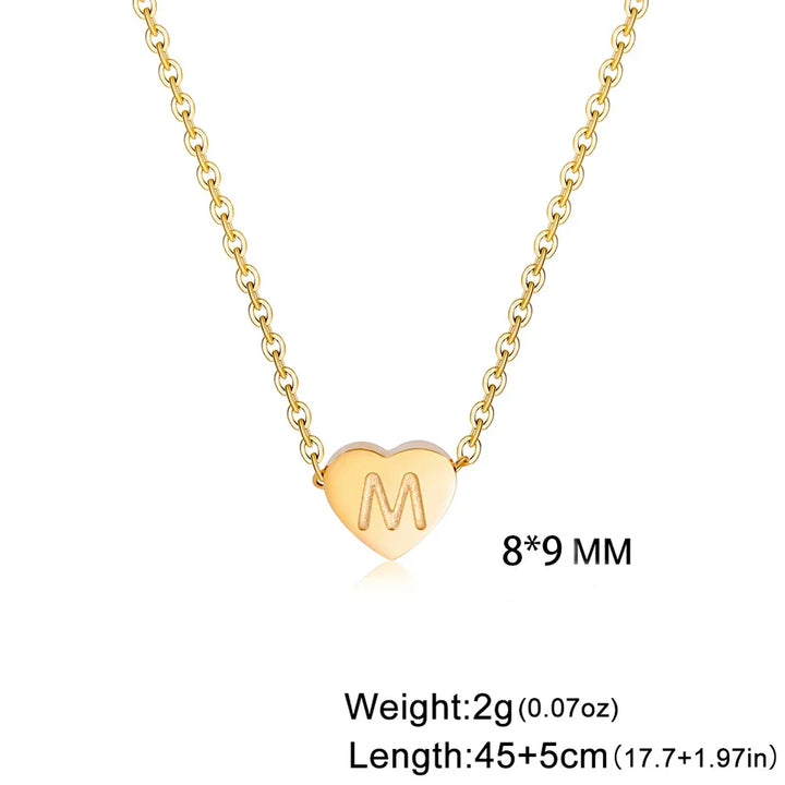 Zeitloses Herz Initialen Choker Halskette