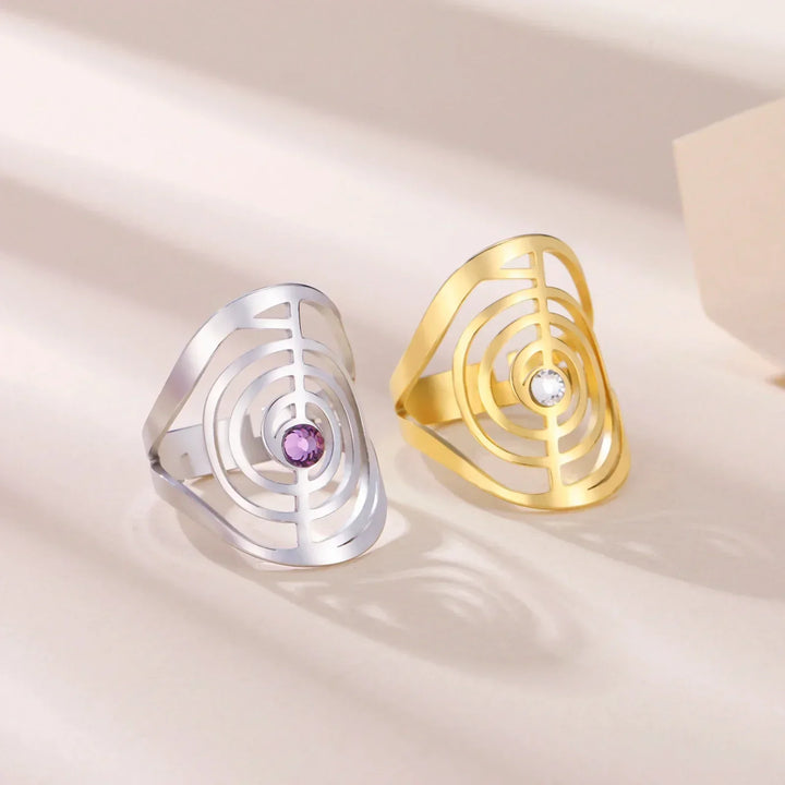 Spiralförmiger Edelstein Ring