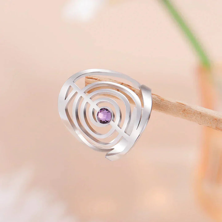 Spiralförmiger Edelstein Ring