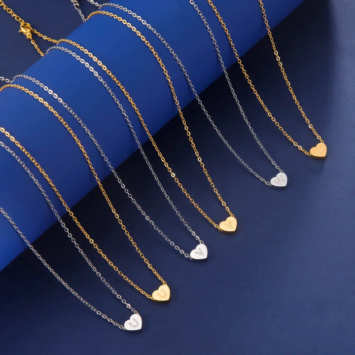Zeitloses Herz Initialen Choker Halskette