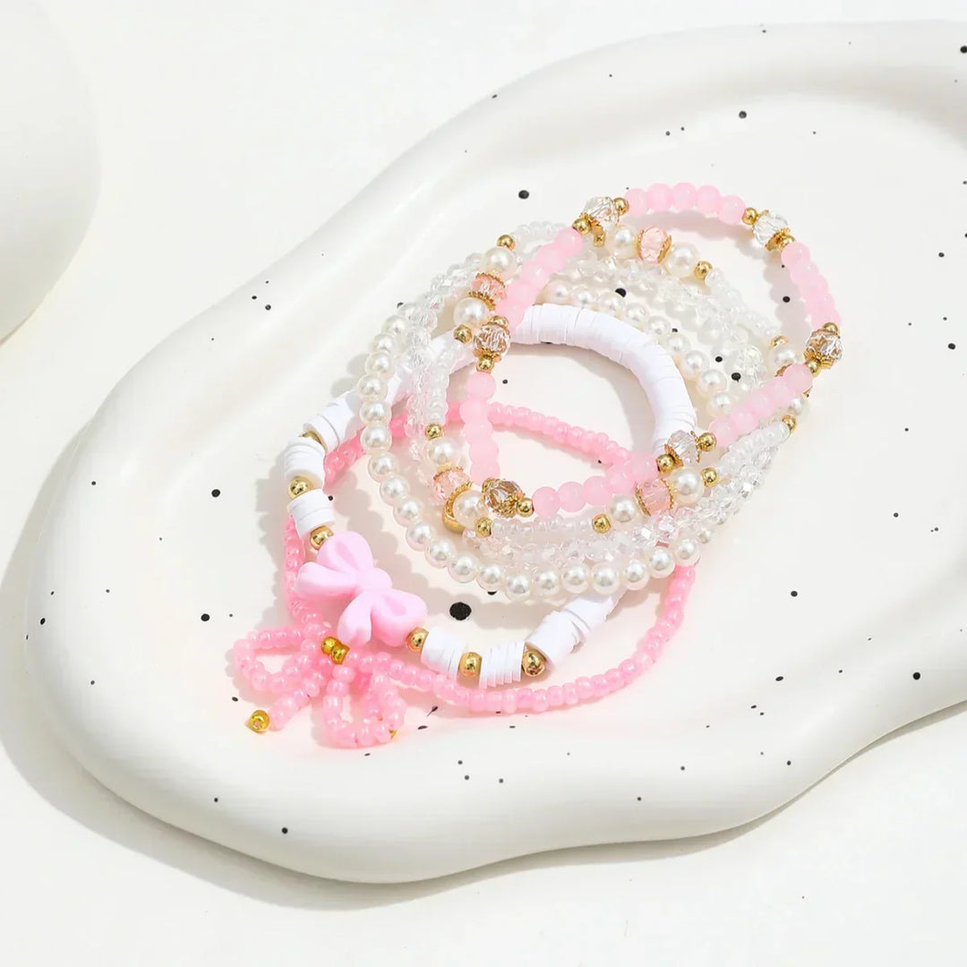 Liebe Schleifen Armband Set
