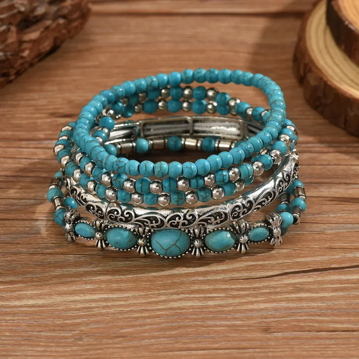 Bohème Türkis Armband Set