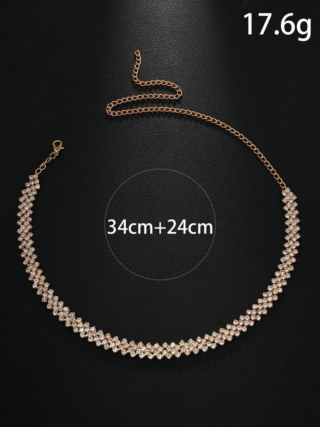 Elegante Strass Kragen Halskette