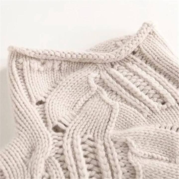 Gemütlicher Cable Knit Strickpullover für Damen