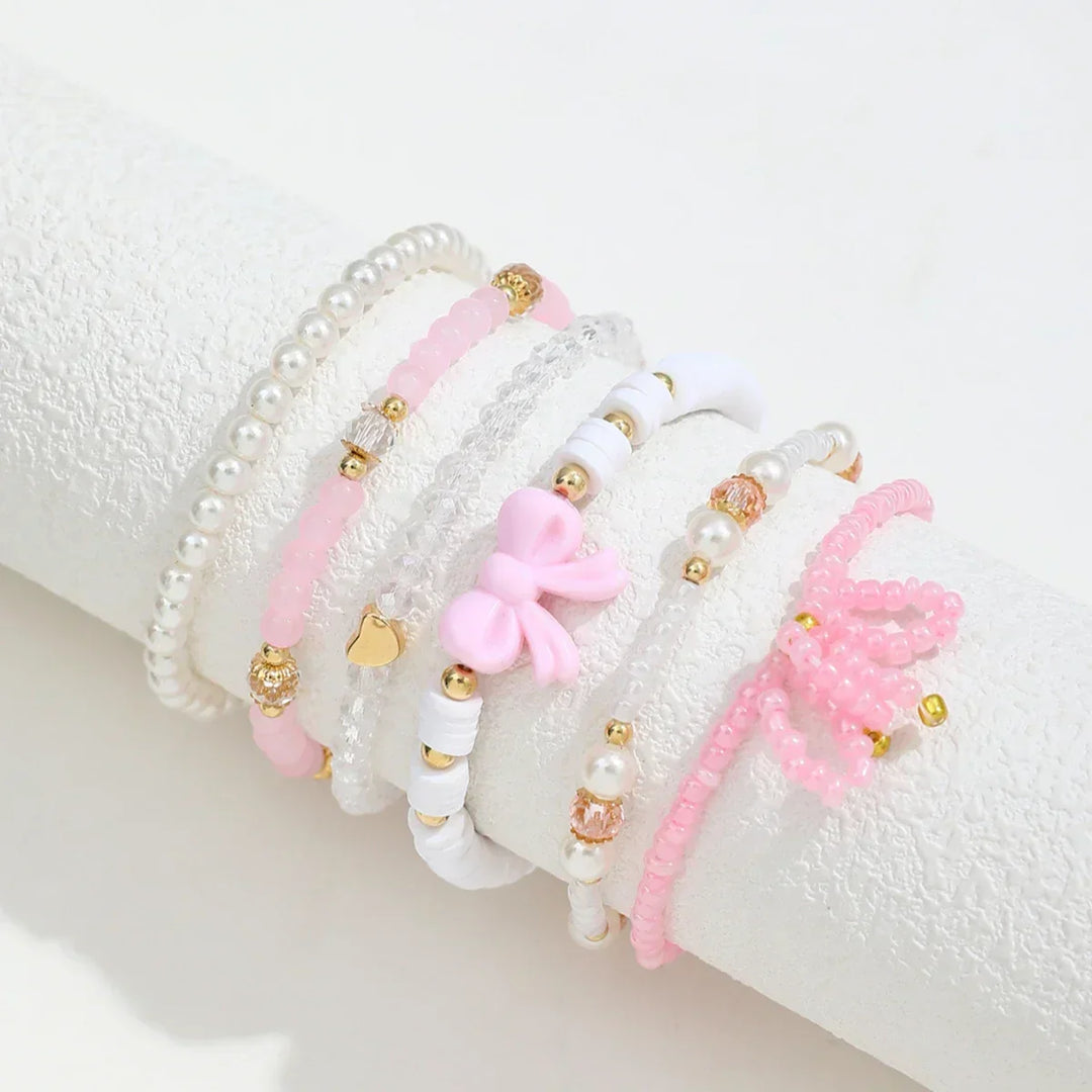 Liebe Schleifen Armband Set