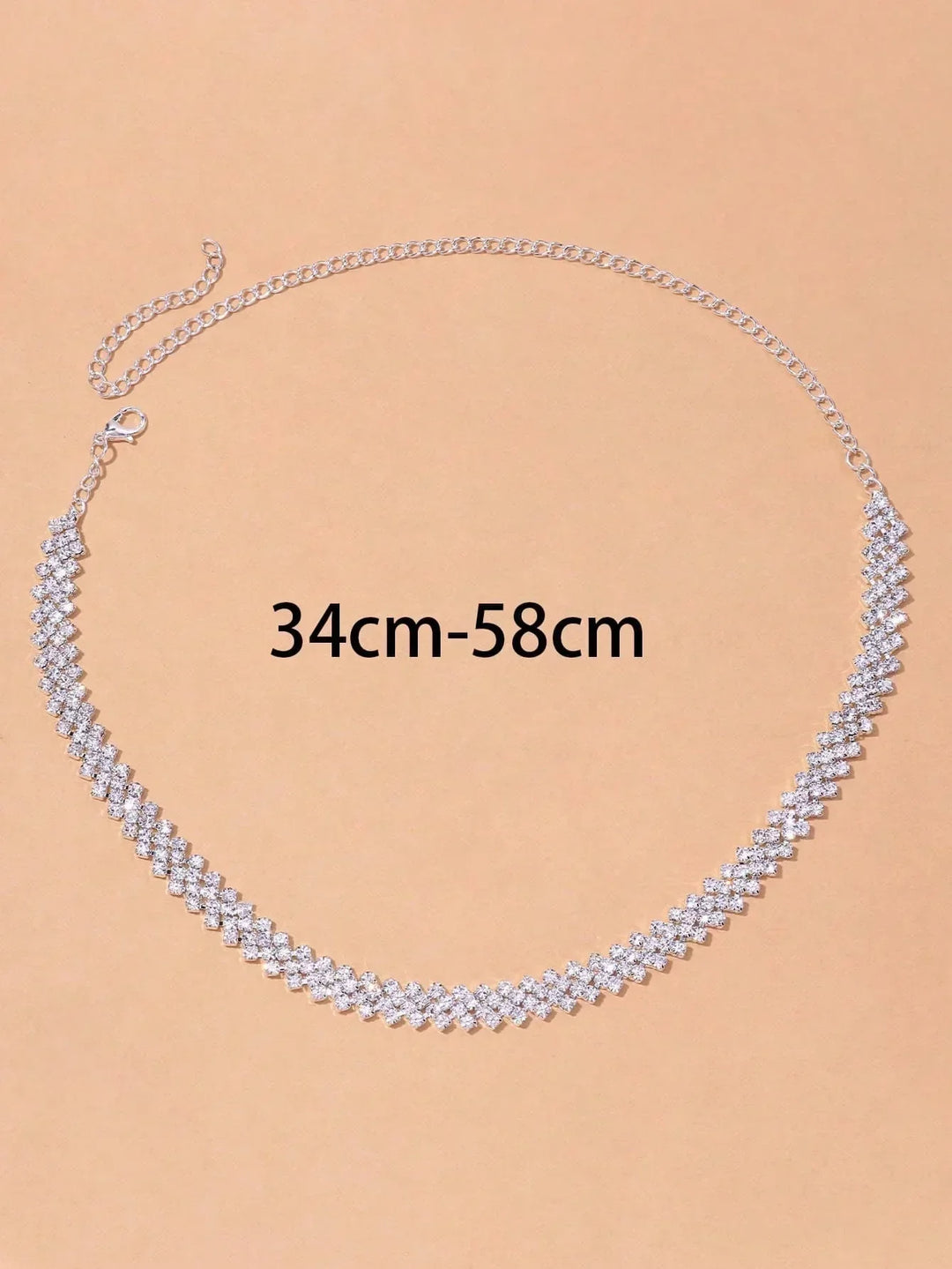 Elegante Strass Kragen Halskette