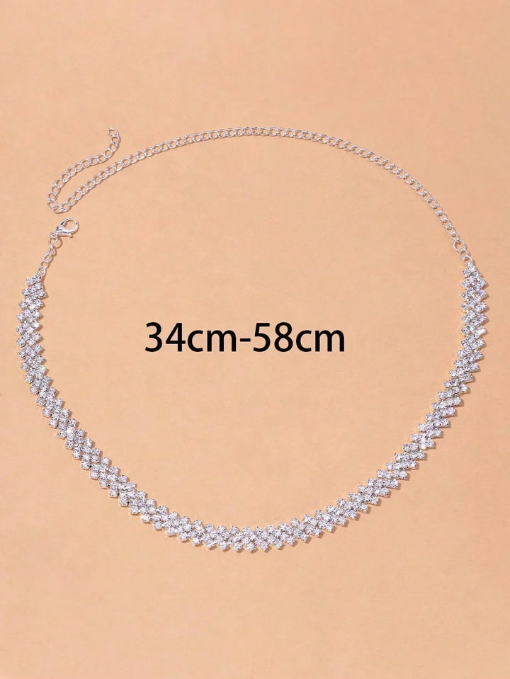 Elegante Strass Kragen Halskette