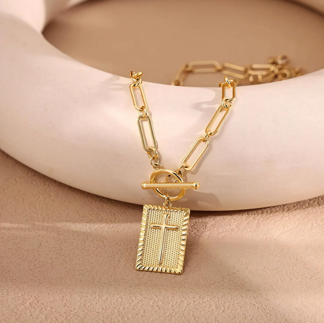 Einzigartige Elegante Kreuz Halskette