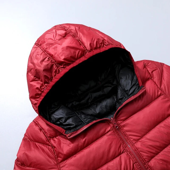 Warme Leichte Daunenjacke mit Kapuze für Damen