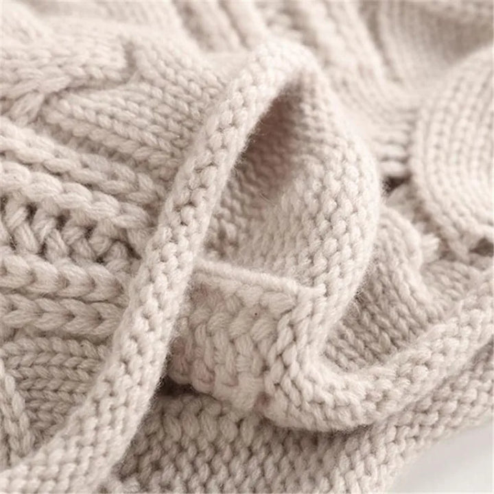 Gemütlicher Cable Knit Strickpullover für Damen