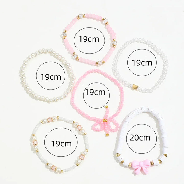 Liebe Schleifen Armband Set