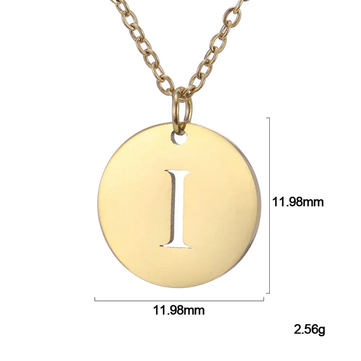 Elegante Goldfarbene Buchstaben Anhänger Halskette