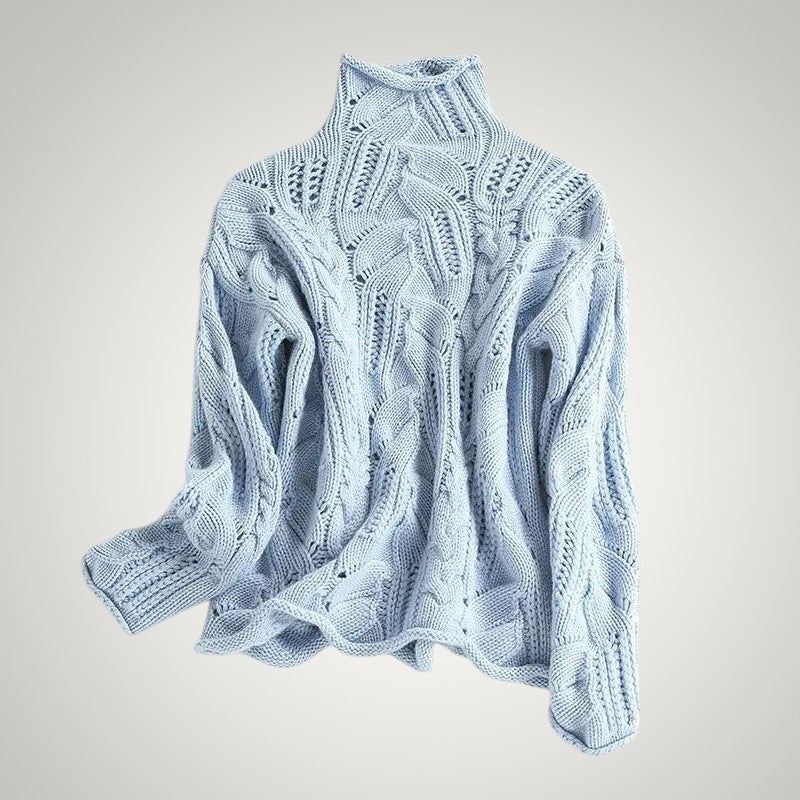 Gemütlicher Cable Knit Strickpullover für Damen